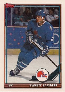 #315 Everett Sanipass - Quebec Nordiques - 1991-92 Topps Hockey