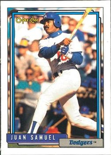 #315 Juan Samuel - Los Angeles Dodgers - 1992 O-Pee-Chee Baseball
