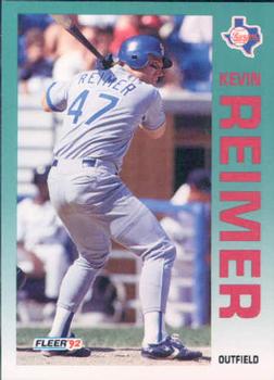 #315 Kevin Reimer - Texas Rangers - 1992 Fleer Baseball