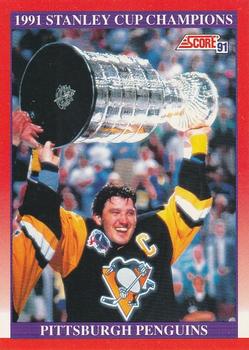 #315 1991 Stanley Cup Champions Mario Lemieux - Pittsburgh Penguins - 1991-92 Score Canadian Bilingual Hockey