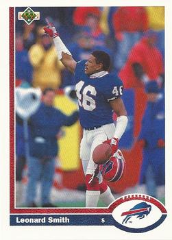 #315 Leonard Smith - Buffalo Bills - 1991 Upper Deck Football
