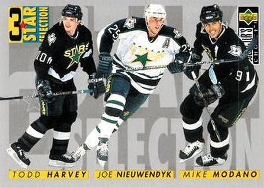 #315 Mike Modano / Joe Nieuwendyk / Todd Harvey - Dallas Stars - 1996-97 Collector's Choice Hockey