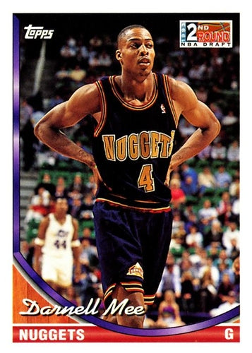 #315 Darnell Mee - Denver Nuggets - 1993-94 Topps Basketball