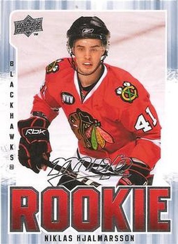 #315 Niklas Hjalmarsson - Chicago Blackhawks - 2008-09 Upper Deck MVP Hockey
