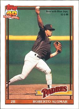 #315 Roberto Alomar - Toronto Blue Jays - 1991 O-Pee-Chee Baseball