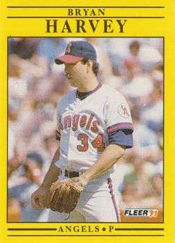 #315 Bryan Harvey - California Angels - 1991 Fleer Baseball