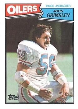 #315 John Grimsley - Houston Oilers - 1987 Topps Football