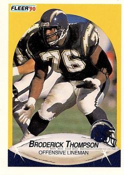 #315 Broderick Thompson - San Diego Chargers - 1990 Fleer Football