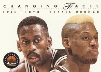 #315 Eric Floyd / Dennis Rodman - San Antonio Spurs - 1993-94 SkyBox Premium Basketball