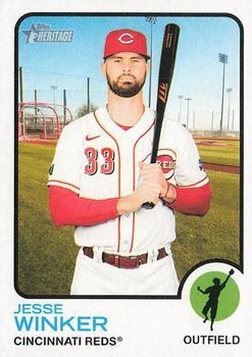 #315 Jesse Winker - Cincinnati Reds - 2022 Topps Heritage Baseball