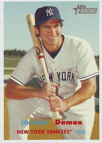#315 Johnny Damon - New York Yankees - 2006 Topps Heritage Baseball