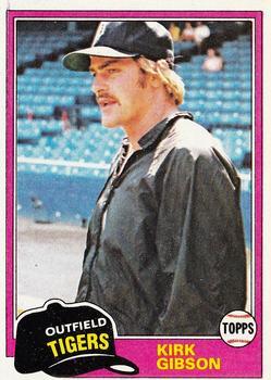#315 Kirk Gibson - Detroit Tigers - 1981 Topps Baseball