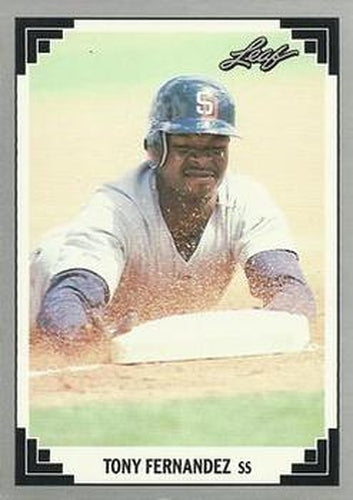 #315 Tony Fernandez - San Diego Padres - 1991 Leaf Baseball