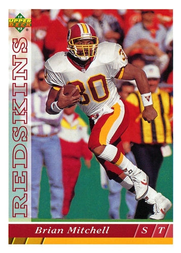 #315 Brian Mitchell - Washington Redskins - 1993 Upper Deck Football