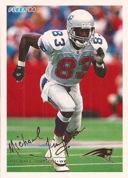 #316 Michael Timpson - New England Patriots - 1994 Fleer Football