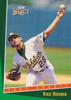 #316 Vince Horsman - Oakland Athletics - 1993 Select Baseball