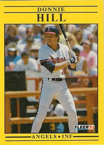 #316 Donnie Hill - California Angels - 1991 Fleer Baseball