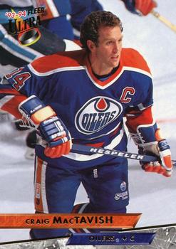 #316 Craig MacTavish - Edmonton Oilers - 1993-94 Ultra Hockey
