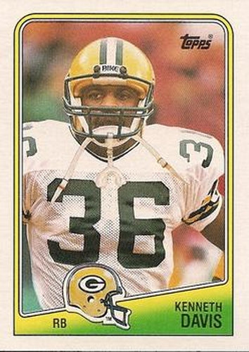 #316 Kenneth Davis - Green Bay Packers - 1988 Topps Football