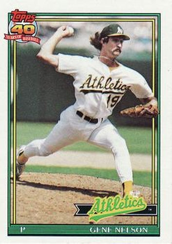#316 Gene Nelson - Oakland Athletics - 1991 Topps Baseball