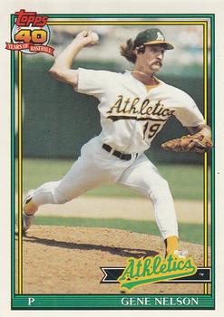#316 Gene Nelson - Oakland Athletics - 1991 O-Pee-Chee Baseball