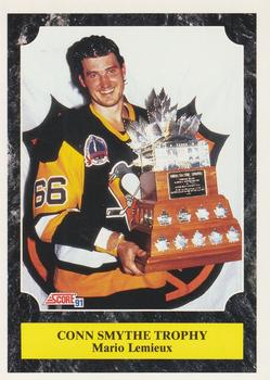 #316 Mario Lemieux - Pittsburgh Penguins - 1991-92 Score Canadian Bilingual Hockey