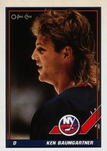 #316 Ken Baumgartner - New York Islanders - 1991-92 O-Pee-Chee Hockey