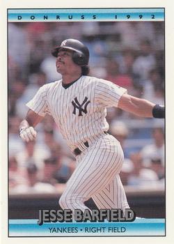 #316 Jesse Barfield - New York Yankees - 1992 Donruss Baseball