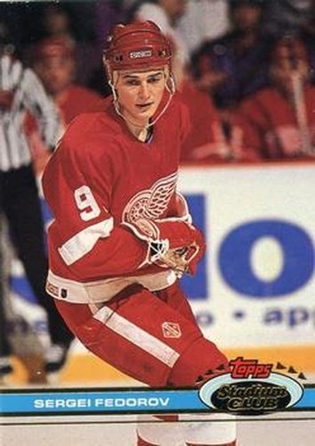 #316 Sergei Fedorov - Detroit Red Wings - 1991-92 Stadium Club Hockey