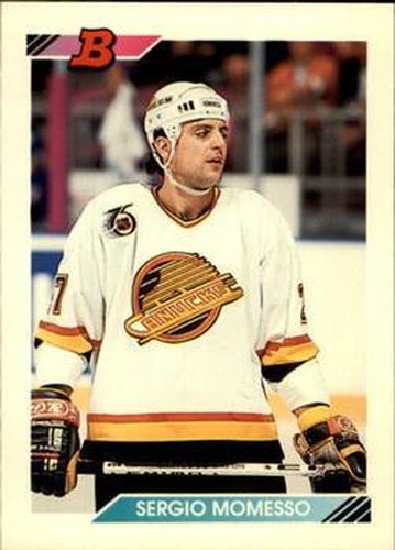 #316 Sergio Momesso - Vancouver Canucks - 1992-93 Bowman Hockey