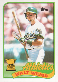 #316 Walt Weiss - Oakland Athletics - 1989 Topps Baseball