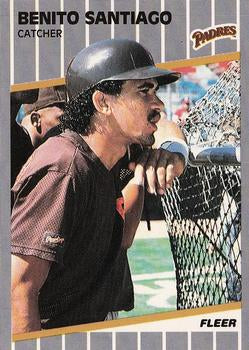 #316 Benito Santiago - San Diego Padres - 1989 Fleer Baseball
