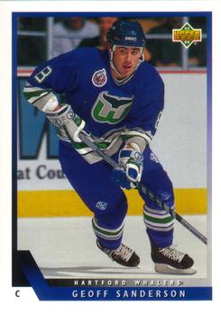 #316 Geoff Sanderson - Hartford Whalers - 1993-94 Upper Deck Hockey