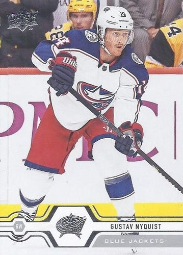 #316 Gustav Nyquist - Columbus Blue Jackets - 2019-20 Upper Deck Hockey