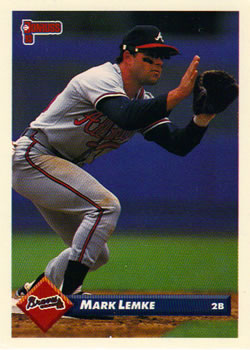 #316 Mark Lemke - Atlanta Braves - 1993 Donruss Baseball
