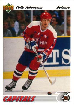 #316 Calle Johansson - Washington Capitals - 1991-92 Upper Deck Hockey