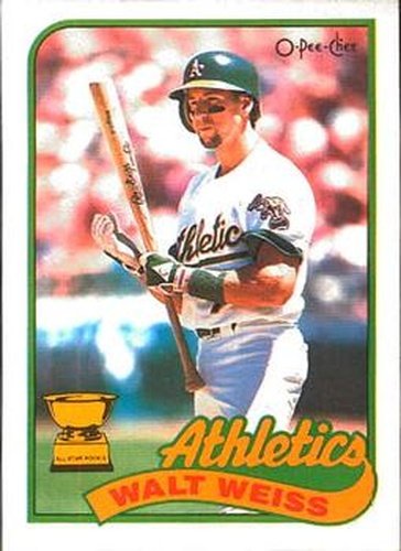 #316 Walt Weiss - Oakland Athletics - 1989 O-Pee-Chee Baseball