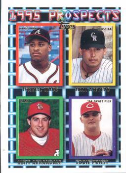 #316 Terrell Wade / Juan Acevedo / Matt Arrandale / Eddie Priest - Atlanta Braves / Colorado Rockies / St. Louis Cardinals / Cincinnati Reds - 1995 Topps Baseball