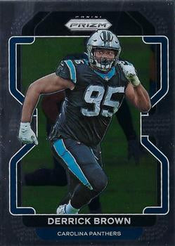 #317 Derrick Brown - Carolina Panthers - 2021 Panini Prizm Football