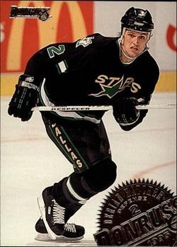 #317 Derian Hatcher - Dallas Stars - 1994-95 Donruss Hockey