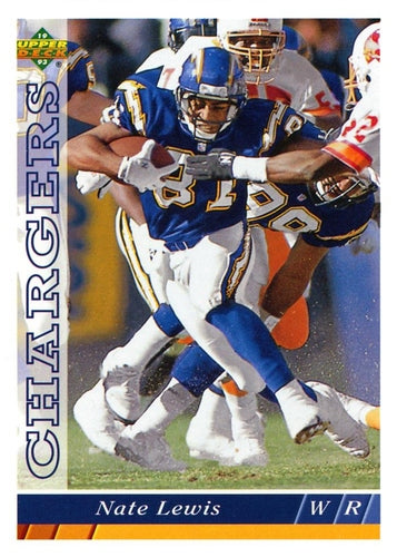 #317 Nate Lewis - San Diego Chargers - 1993 Upper Deck Football