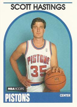 #317 Scott Hastings - Detroit Pistons - 1989-90 Hoops Basketball