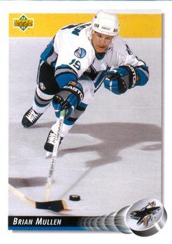 #317 Brian Mullen - San Jose Sharks - 1992-93 Upper Deck Hockey