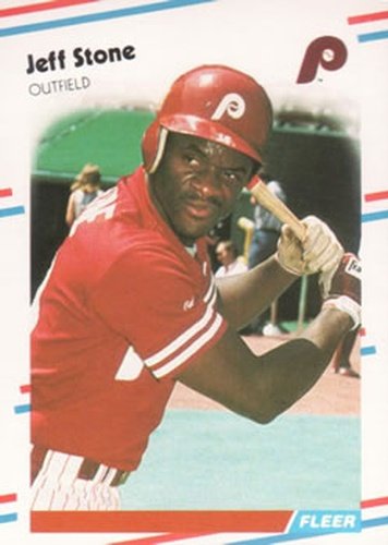 #317 Jeff Stone - Philadelphia Phillies - 1988 Fleer Baseball