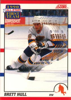 #317 Brett Hull - St. Louis Blues - 1990-91 Score Canadian Hockey