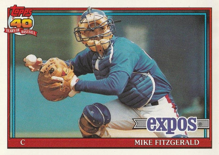 #317 Mike Fitzgerald - Montreal Expos - 1991 O-Pee-Chee Baseball