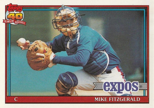 #317 Mike Fitzgerald - Montreal Expos - 1991 O-Pee-Chee Baseball