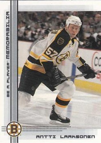 #317 Antti Laaksonen - Boston Bruins - 2000-01 Be a Player Memorabilia Hockey