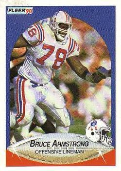 #317 Bruce Armstrong - New England Patriots - 1990 Fleer Football