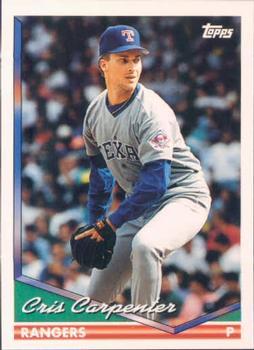 #317 Crisrpenter - Texas Rangers - 1994 Topps Baseball